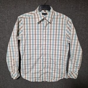 7 Diamonds Shirt Mens Blue Plaid Generation Soft Flannel Button Up Size XL